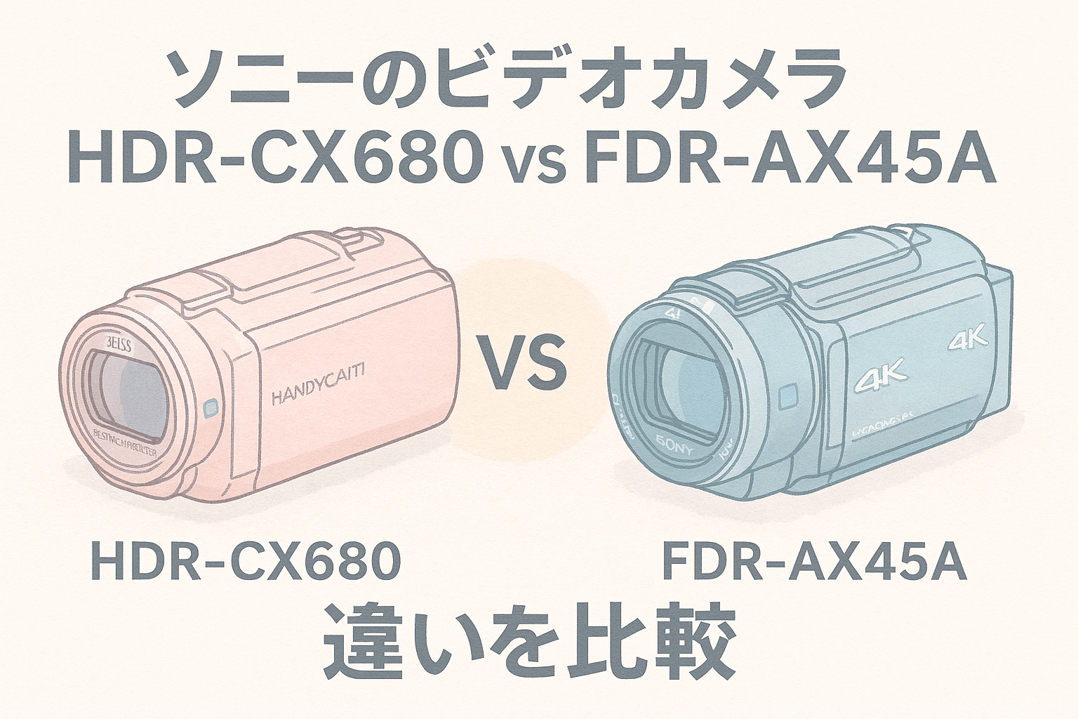 ソニーの人気ビデオカメラHDR-CX680とFDR-AX45Aの違いを徹底比較！